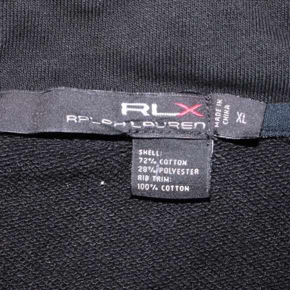RLX Ralph Lauren Hoodie Mens XL Black Sweater Performance Sweatshirt 1/4 Zip - Picture 3 of 11